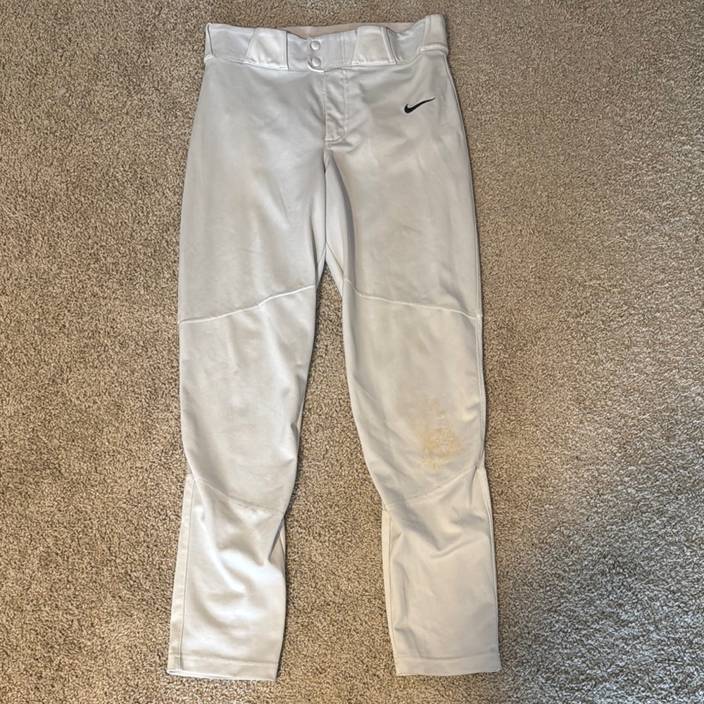 Nike White Athletic Baseball Pants